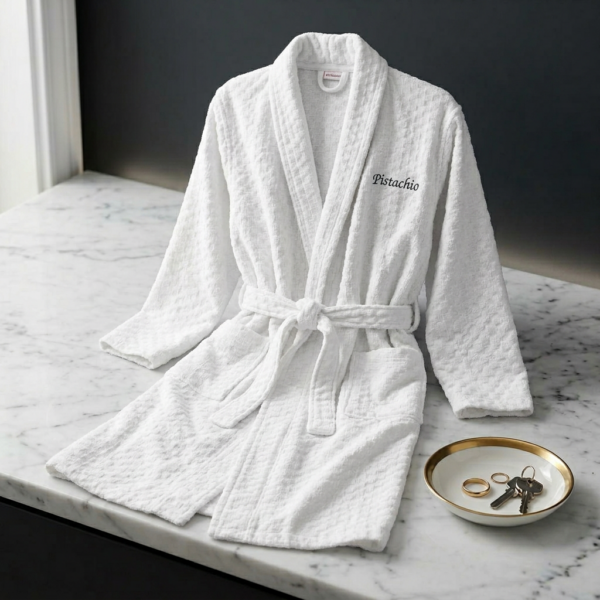 Embroidered Custom Name Cotton Spa Bathrobe